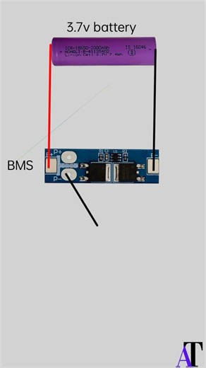 3.7V Battery BMS Board Connection Diagram | Battery Protection Circuit #shorts