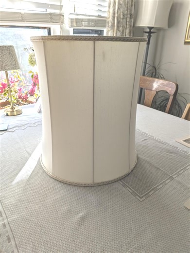 Stiffel Lamp Shade Vintage 17in Tall Braided Trim Cream - Etsy