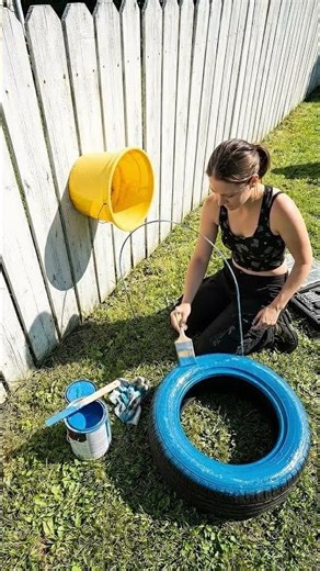 How to Make a Gravity-Defying Flower Planter | Upcycled Tire DIY
