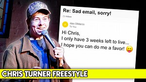 5.5K views · 69 reactions | When a terminally ill fan asks a freestyle rapper to rap about his chosen topic, he can't refuse! Watch as freestyle rap master Chris Turner turns quick-thinking lyricism into an art form, while struggling to even figure out what he's supposed to be rapping about! #freestylerap​​​​​​​​ #freestyle #freestylerapper #comedian #christurner | Chris Turner | Facebook