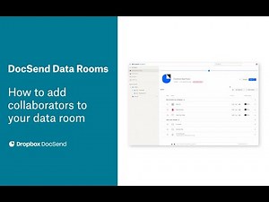 How To Add Internal Collaborators to Your Data Room | Dropbox DocSend