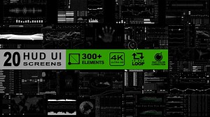 20 HUD UI Screens (300  Elements)