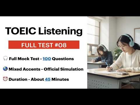 TOEIC Listening Full Test #08 — Improve Your Score Fast! (with Answers)