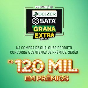 promoção Belzer - Sata Grana Extra para você! Na compra de qualquer produto Sata ou Belzer - Sata, concorra a centenas de prêmios, serão 120 mil reais em prêmios. Participe agora! SATA®️, feita com confiança, feita para desafiar! | Sata Tools Brasil