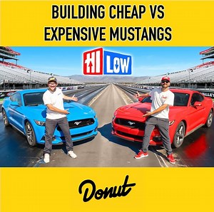 100K views · 1.5K reactions | HiLow is back, and we're building two identical Ford Mustang S550s. Does more expensive mean more better when it comes to drag racing?  | Donut Media | Facebook