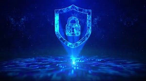 Digital Security Shield Hologram Projection Loop