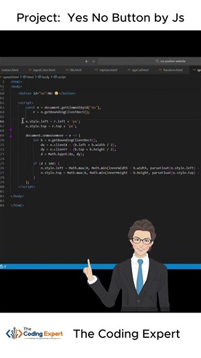 Don’t Click NO 😈 | Amazing Yes No Button using JavaScript! - #jsproject #coding