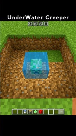 Minecraft Underwater Creeper #minecraft #shorts