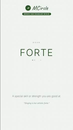 Learn English: What is Forte? | Vocabulary Shorts