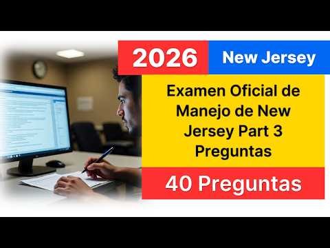 New Jersey Official Driving Test 2026 Part 3 | 40 Questions in Spanish
