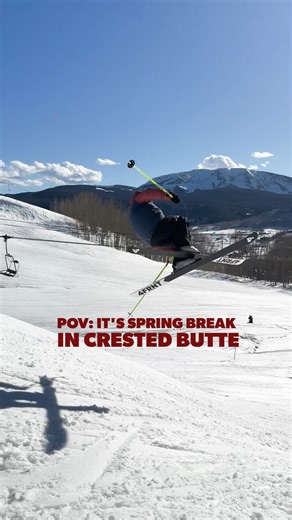 Crested Butte Mountain Resort on Instagram: "POV: This is your spring break in Crested Butte! Laps in the sun, live tunes on the mountain, and all our favorite spring vibes. Grab your crew and book the trip you’ll be talking about all year. Hit the link in our bio to learn more. #bewild #crestedbutte"
