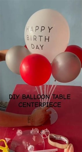 HOW TO SET UP DIY BALLOON CENTERPIECE #balloons #diy #diyprojects #birthday #diypartydecor #fyp