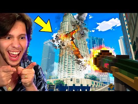 JOGANDO GTA 5 COM MOD DE FISICA REALISTA!! (teardown)