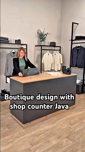 Boutique design ideas for busy shops | Ready-made shop counters #retaildesign