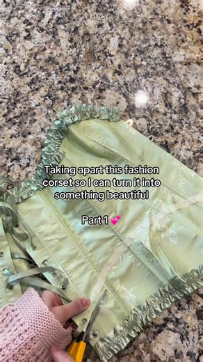 Sweetie on Instagram: "Part 1 in depth tutorial on how I made the Tinkerbell corset dress 💕 this method is honestly a great way to repurpose a cheap corset into something durable and sturdy. If you don’t have the time or sewing skills to make your own, I highly recommend modifying your fashion corsets to have steel boning! #corsetdiy #cosplaytutorial #tinkerbellcosplay"