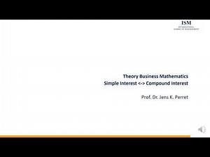 Business Mathematics - Simple Interest and Compound Interest