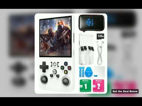 Open Source R36Max Newest Handheld Game Console Portable Hand Held 40in 4k HD IPS Screen Large Batte