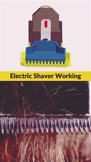 How a foil shaver removes hair instantly || How an electric shaver cuts hair #cad #shorts #3d