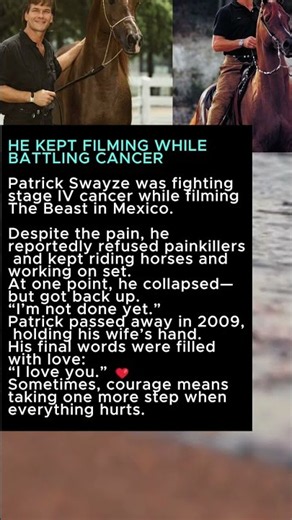 Behind The Scenes Of Patrick Swayze’s Final Fight #cancer #tribute #legend