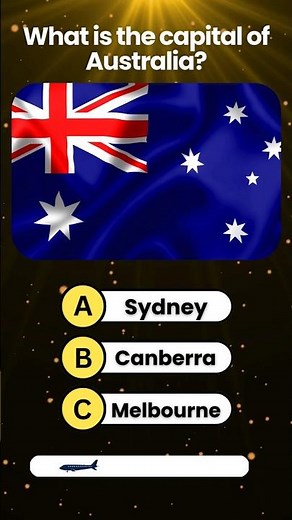 General Knowledge Quiz in english | Capital of Australia #shorts #quiz #quizlearningworld #explore