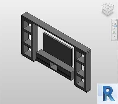Parametric Tv stand revit - Stand revit | Bimshares