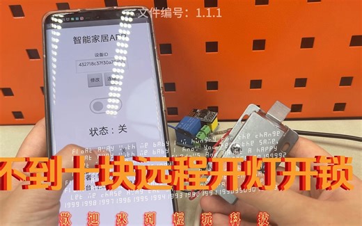 不到十块钱，远程开灯开锁开风扇