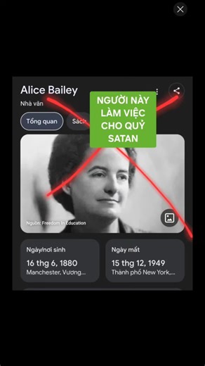 Cảnh báo về Hội Thông Thiên Học và kế hoạch của Alice Bailey