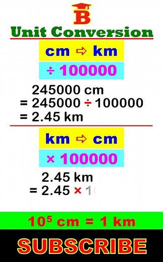 cm to km, km to cm Conversion