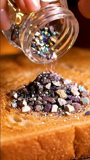 Glitter Fossil Spread ASMR — 8K Close-Up