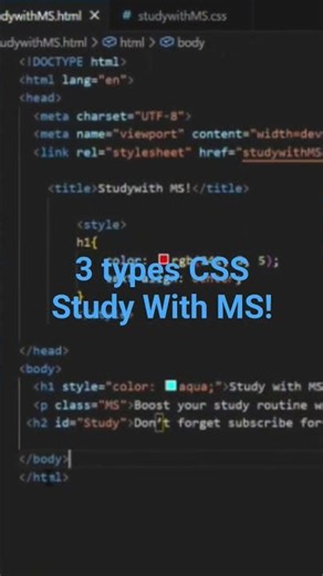 Inline vs Internal vs External CSS 😳 Which One?css3#inlinecss#internalcss#externalcss##csstutorial
