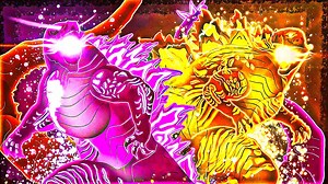 supercharged evolved Godzilla vs burning thermouclear Godzilla