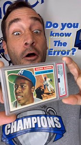Did you know that the action shot on Hank Aaron’s 1956 Topps #31 is an airbrushed image of Willie Mays? 🏟️ This error was never corrected and does not affect the card’s value, but it certainly makes for a unique pairing of two iconic Hall of Famers on one card. #1956topps #hankaaron #williemays #auction You can bid to a Win this Beautiful 1956 Topps Hank Aaron PSA 6 at AuctionOfChampions.com! 🏆 | Auction of Champions