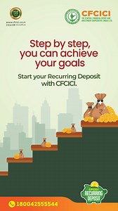 Start your journey towards a secure future with CFCICI Recurring Deposit. Every small step you take today brings you closer to your dreams, whether it's saving for a new home, your child's education, or that long-awaited vacation. 🌟 Start your day with CFCICI RD and watch your savings grow, step by step! 💼💸 For more details, contact us at 📞🤙 180042555544 Visit us at 🌐 www.cfcici.co.in #ConnectStepByStep #CFCICIRD #BuildYourFuture #CFCICI | CFCICI