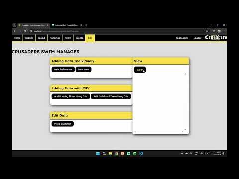 Joseph Finnerty Computer science NEA Project: Swim Club Manager