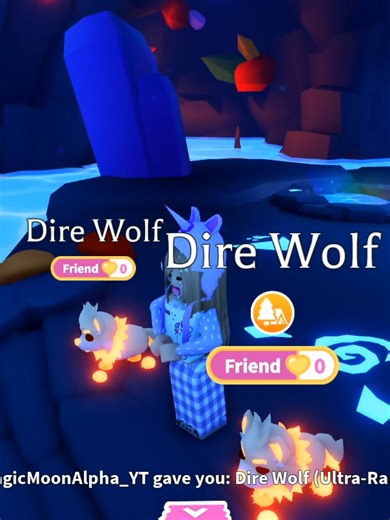 Creating a Mega Neon Dire Wolf in Adopt Me!