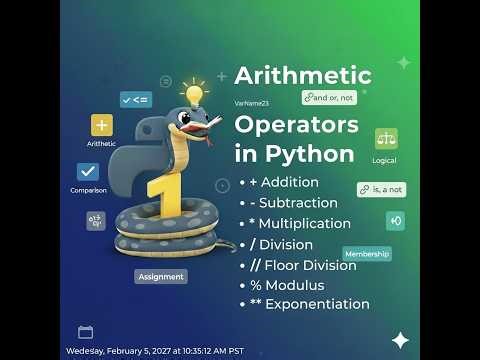 Python Full Course 2025-2026 in Hindi [ Lecture 41 ] | Arithmetic Operators in Python