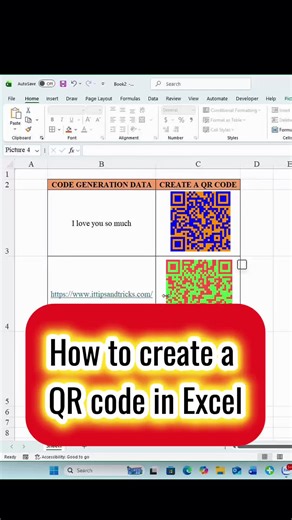 How to create a QR code in Excel #excel #computer #trend #hot