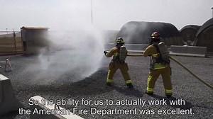 Fire drill in Camp Canada: Canadian Armed Forces members trained with American firefighters to practice how to respond to a fire in the camp. They are deployed in Kuwait as part of Operation IMPACT. | Canadian Joint Operations Command