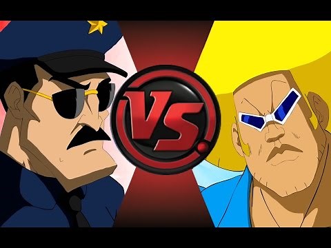 AXE COP vs BOBOBO-BO BO-BOBO! Cartoon Fight Club Episode 94