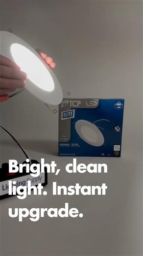 TCP 5/6 Inch Flat Face LED Downlight (LEDDR56FL41KCQ) #youtubeshorts #ledlights @TCPLighting ​