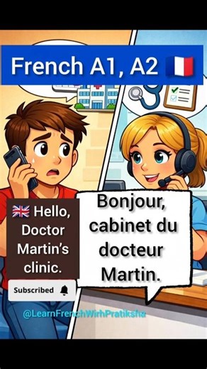 Real-Life French 🇫🇷 | How to Book a Doctor Appointment (A1,A2)