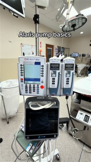 Alaris pump crash course. #anesthesia #nurse #nursingstudent #medicalstudent #healthcare