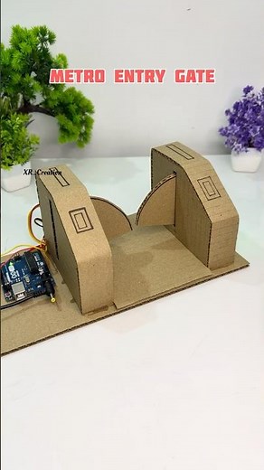 metro entry gate working model with Arduino Uno #schoolproject #sciencemodel #diy #arduinoproject