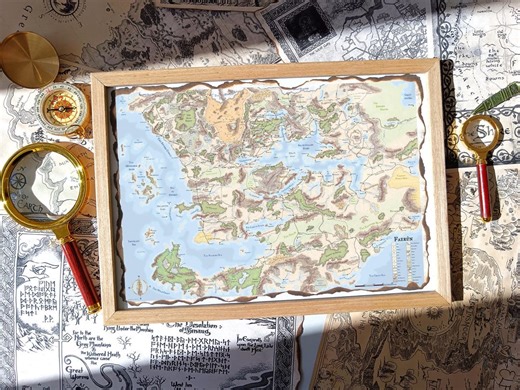 World of Faerun Map: Dungeons & Dragons, Forgotten Realms - Etsy