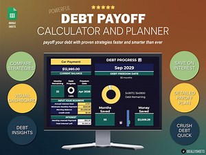 Powerful Debt Payoff Calculator Tracker Spreadsheet Planner for Credit Card, Loan, Etc. Debt With Snowball & Avalanche Plans | Google Sheets - Etsy