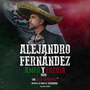 Estoy muy emocionado de regresar a Estados Unidos y celebrar todo eso que nos une y nos hace ser orgullosamente latinos. Boletos ya están a la venta. ¡Nos vemos muy pronto! | Alejandro Fernández