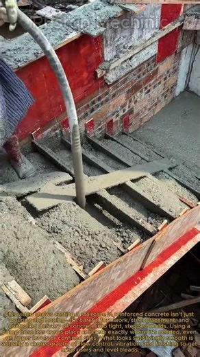Satisfying Concrete Pour Building a Custom Staircase from Scratch: How to Pour Reinforced Concrete