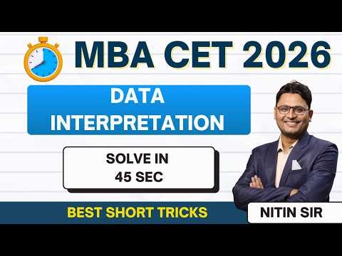 Mba Cet Shortcut Workshop 2026 | Data interpretation tricks and shortcuts