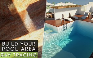 [4K] Minecraft Archviz Pool Area- Ultimate Immersion Mod v0.9 - x2048 - PTGI E11