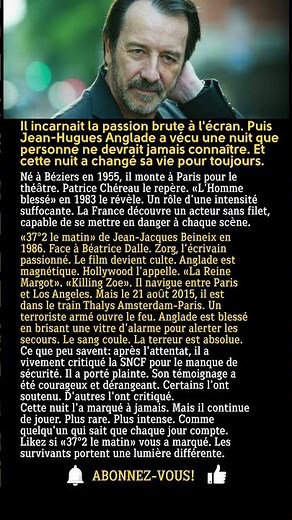 Jean-Hugues Anglade: L'acteur brûlant qui a survécu au pire attentat de France